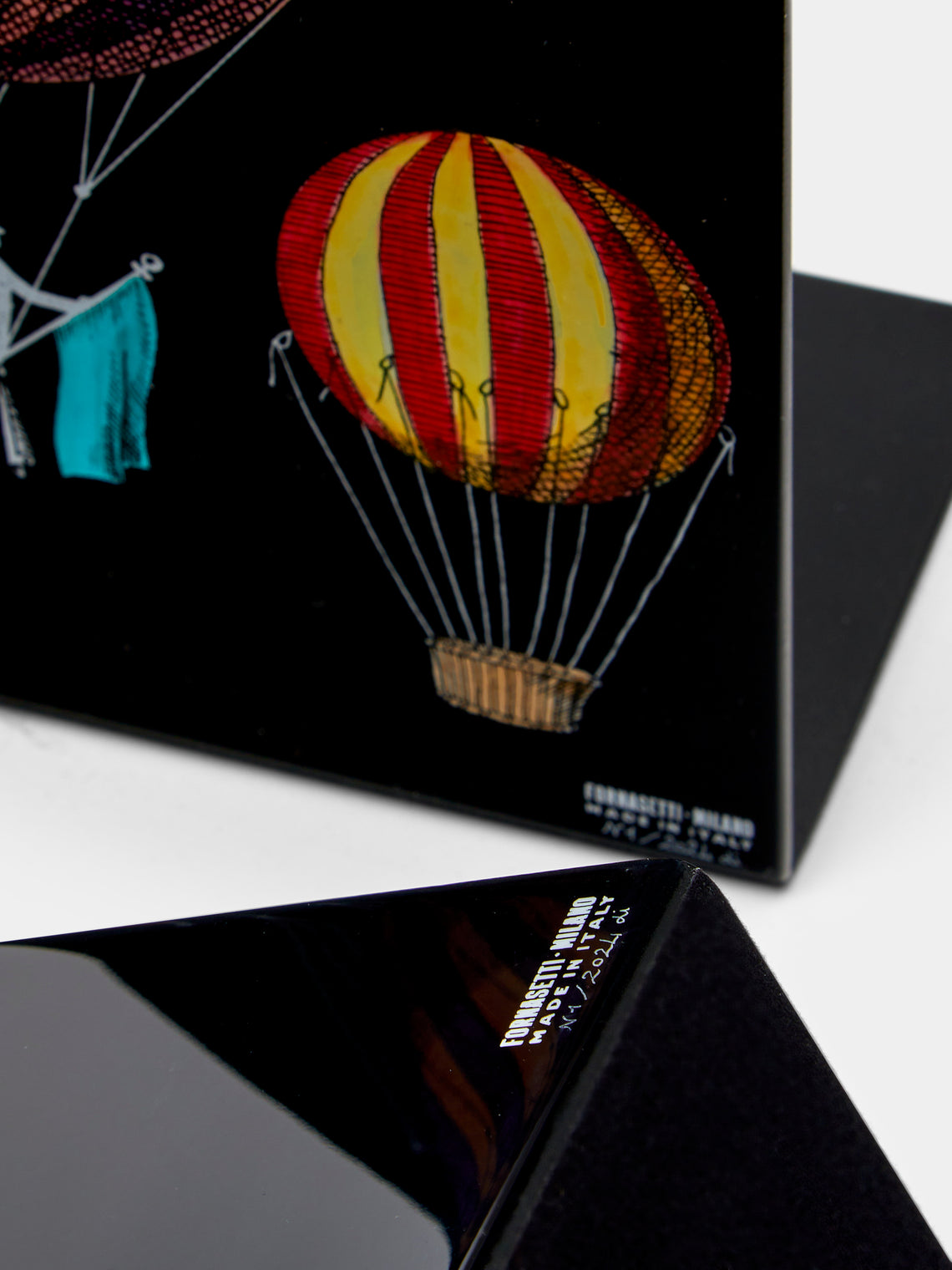 Fornasetti - Palloni Iron Bookends - Black - ABASK