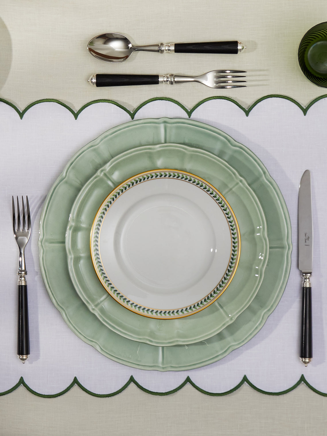 Augarten - Leafed Edge Hand-Painted Porcelain Dessert Plate -  - ABASK