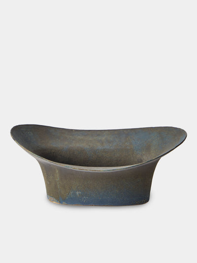 Linda Ouhbi - 09/2025 Hand-Built Stoneware Vase (14.5in/37cm) - Blue - ABASK - 