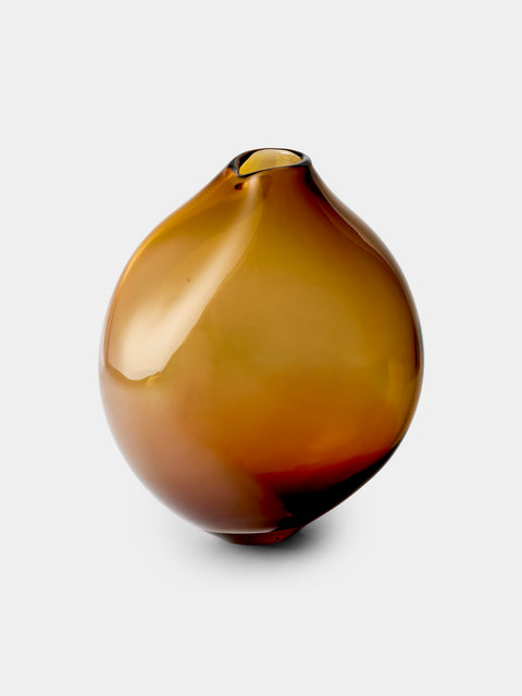Michele Oberdieck - Spring Hand-Blown Glass Vase (12in/30cm) - Orange - ABASK - 