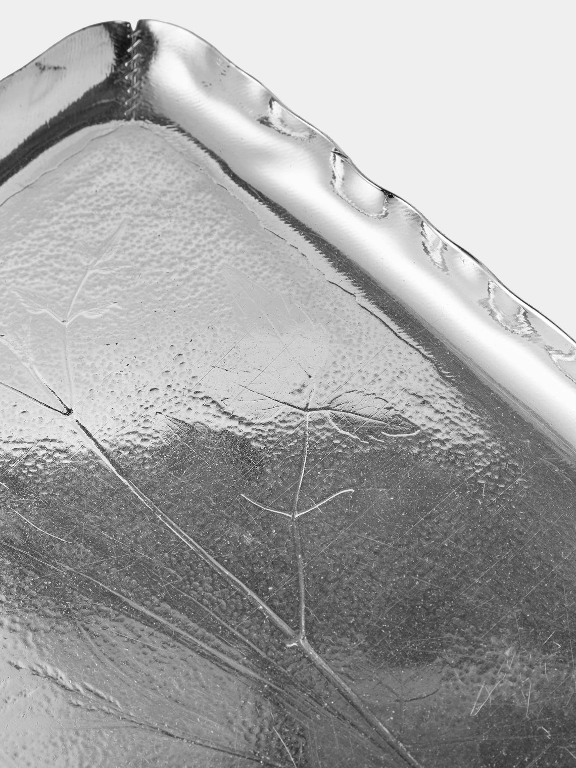 Antique and Vintage - 1900s Christofle Silver-Plated Leaf Tray (11.5in/29cm) - Silver - ABASK