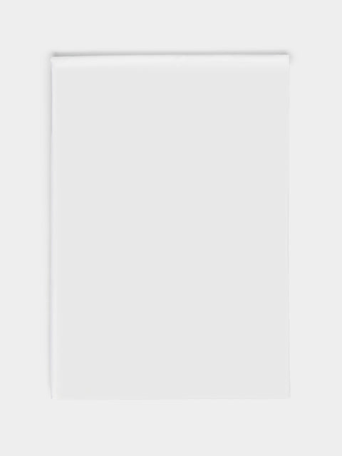 Loretta Caponi - Stripes & Dots Cotton King-Size Bottom Sheet - White - ABASK - 