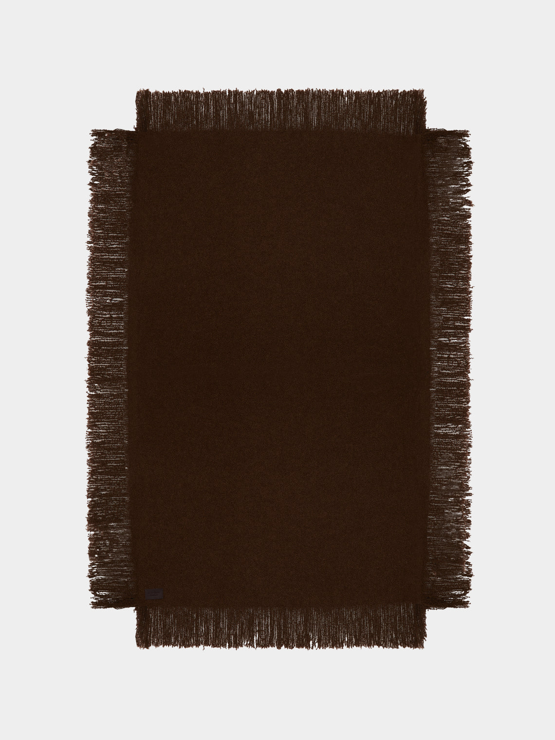 De Le Cuona - Alpaca Fringed Blanket (94.5in/2.4m) - Brown - ABASK