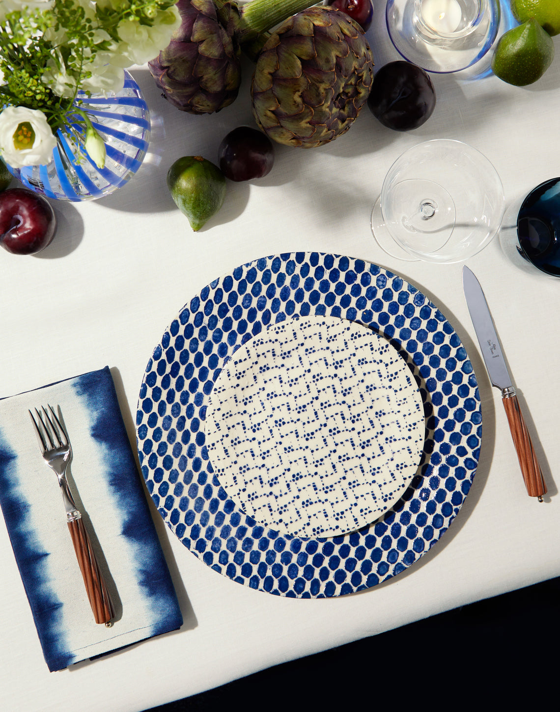 Terrafirma Ceramics - Hand-Printed Ceramic Dessert Plates (Set of 4) -  - ABASK