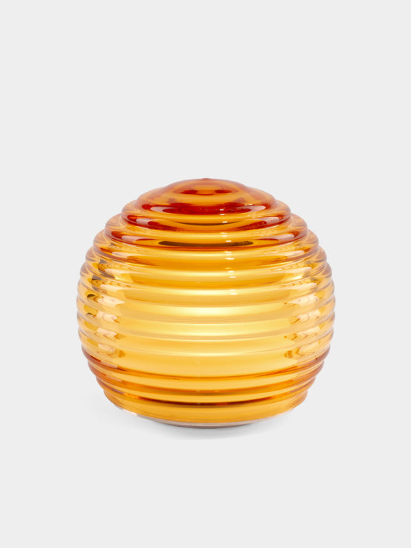 Green Wolf Lighting - Ambra Curve Hand-Blown Murano Glass Portable Table Light - Orange - ABASK - 