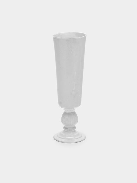 Astier de Villatte - Casper Hand-Glazed Ceramic Vase (14in/36cm) - White - ABASK - 