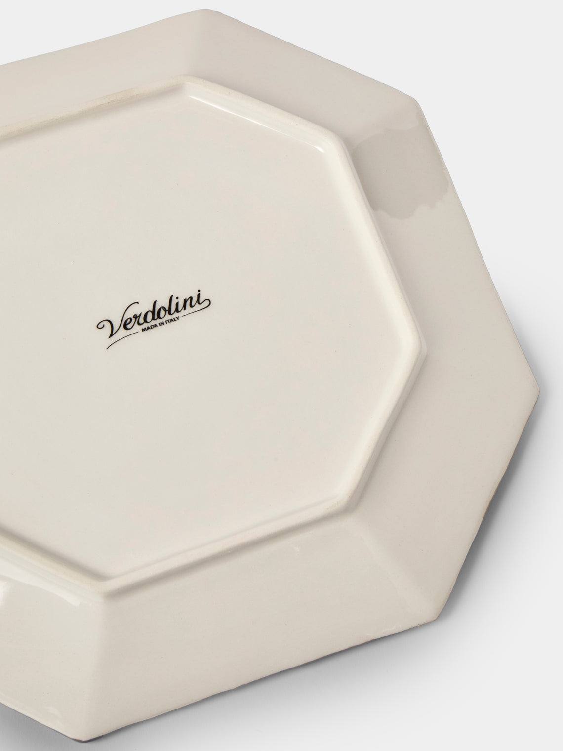 Verdolini - Bamboo Hand-Painted Ceramic Starter / Dessert Plate (8in/21cm) - White - ABASK