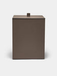 Giobagnara - Walter Leather Wastepaper Bin - Gray - ABASK - 