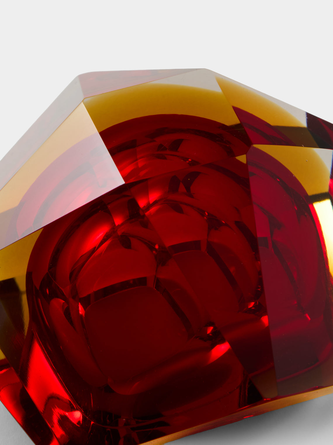 Antique and Vintage - 1970s Murano Glass Ashtray - Red - ABASK