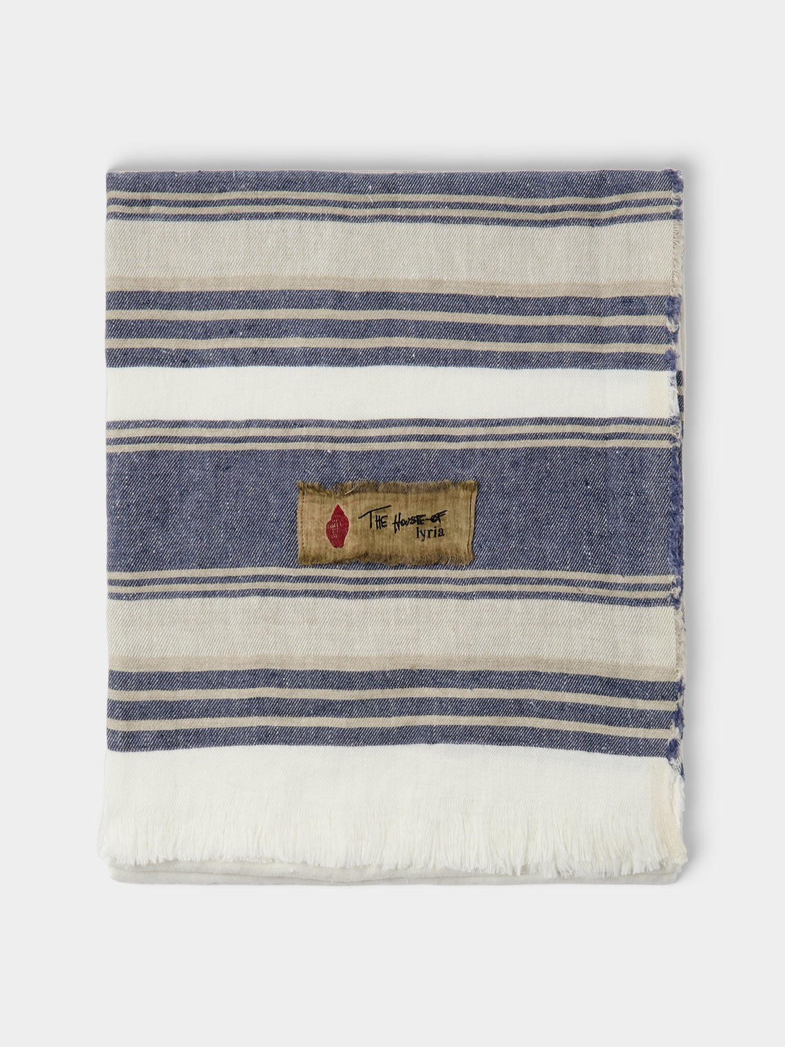 The House of Lyria - Linen Throw (75in/1.9m) - Cream - ABASK