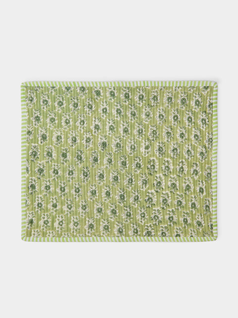 The Table Love - The Breakfast Hand-Printed Cotton Reversible Placemats (Set of 4) -  - ABASK - 