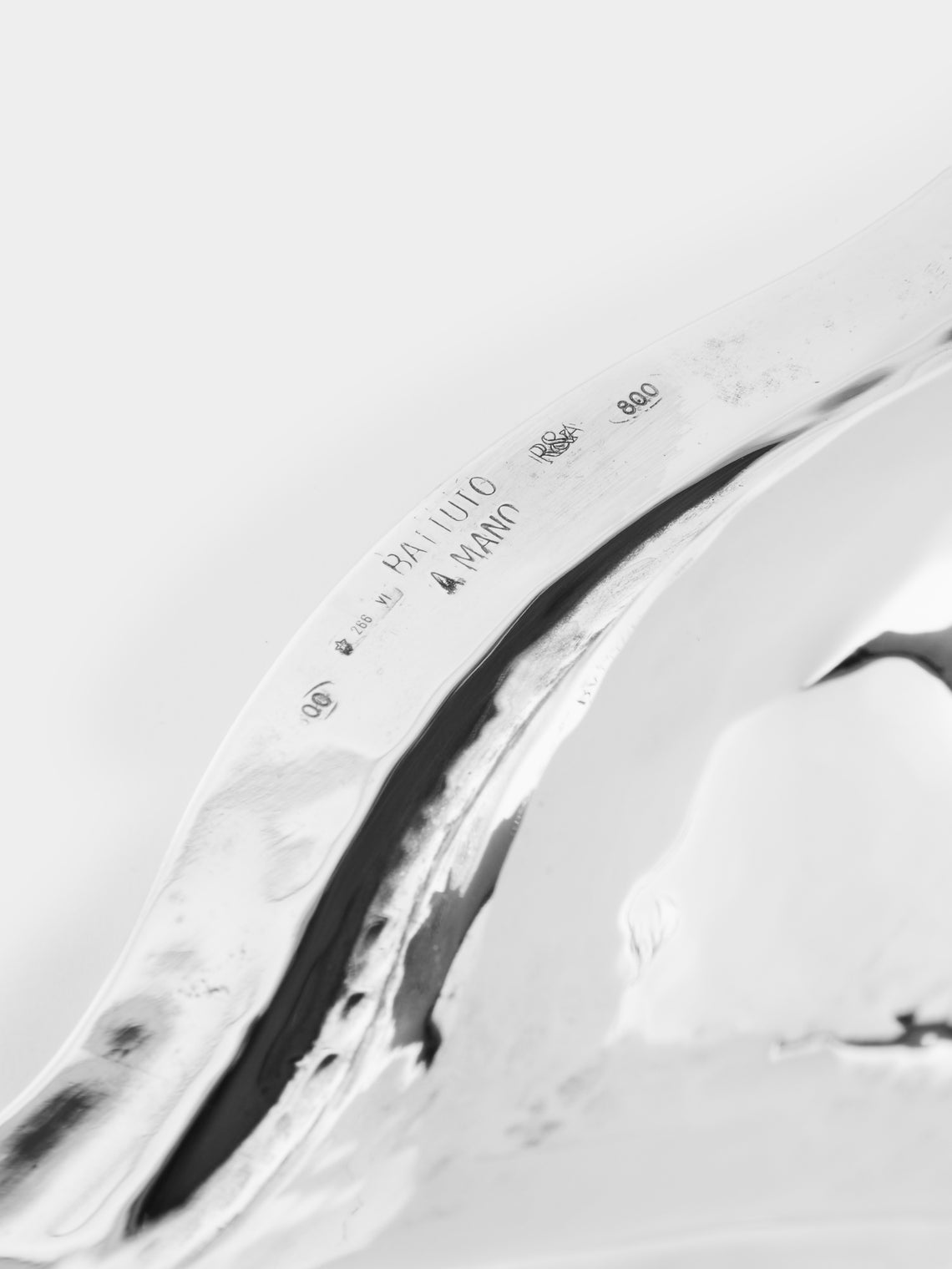 Antique and Vintage - 1950s Argenteria Dabbene Milano Solid Silver Tray (17.5in/44cm) - Silver - ABASK