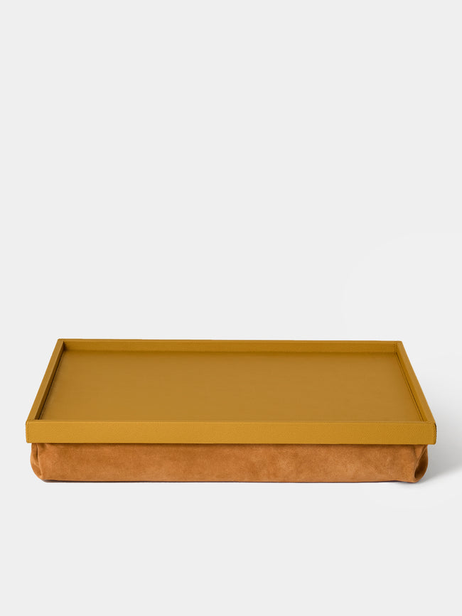 Giobagnara - Teddy Leather Bed Tray (21in/53cm) - Yellow - ABASK - 