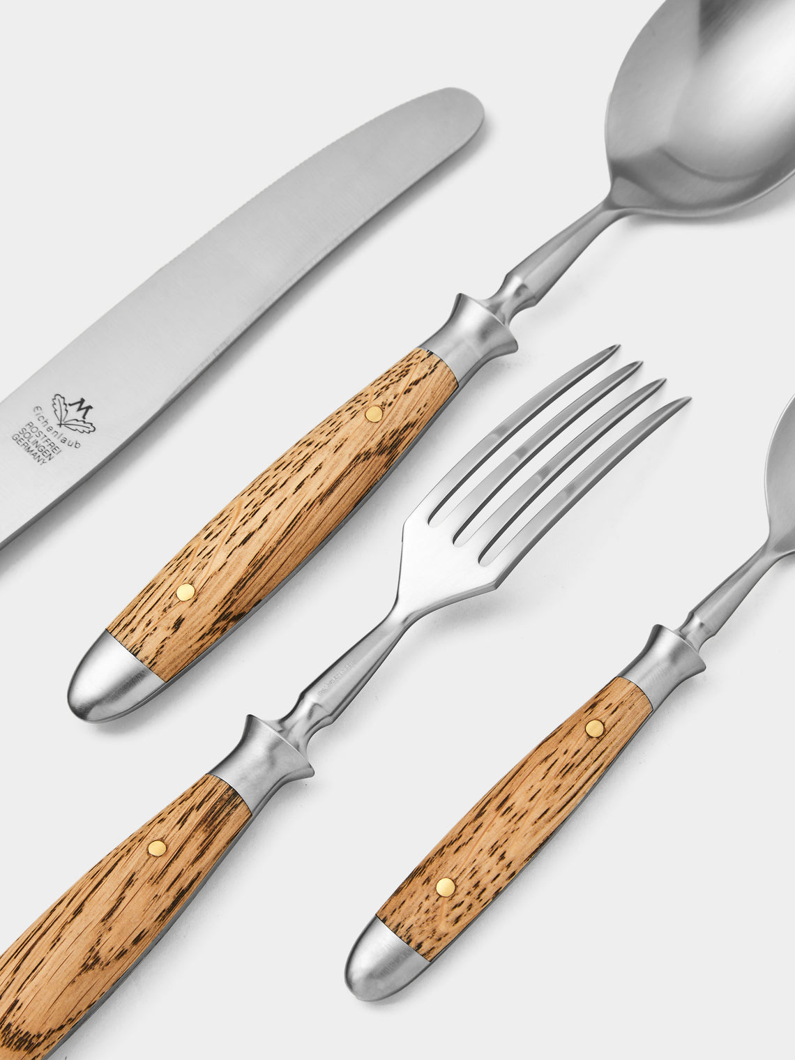 Eichenlaub - Light Oak Old German Dinner Cutlery (Set of 4) - Natural - ABASK
