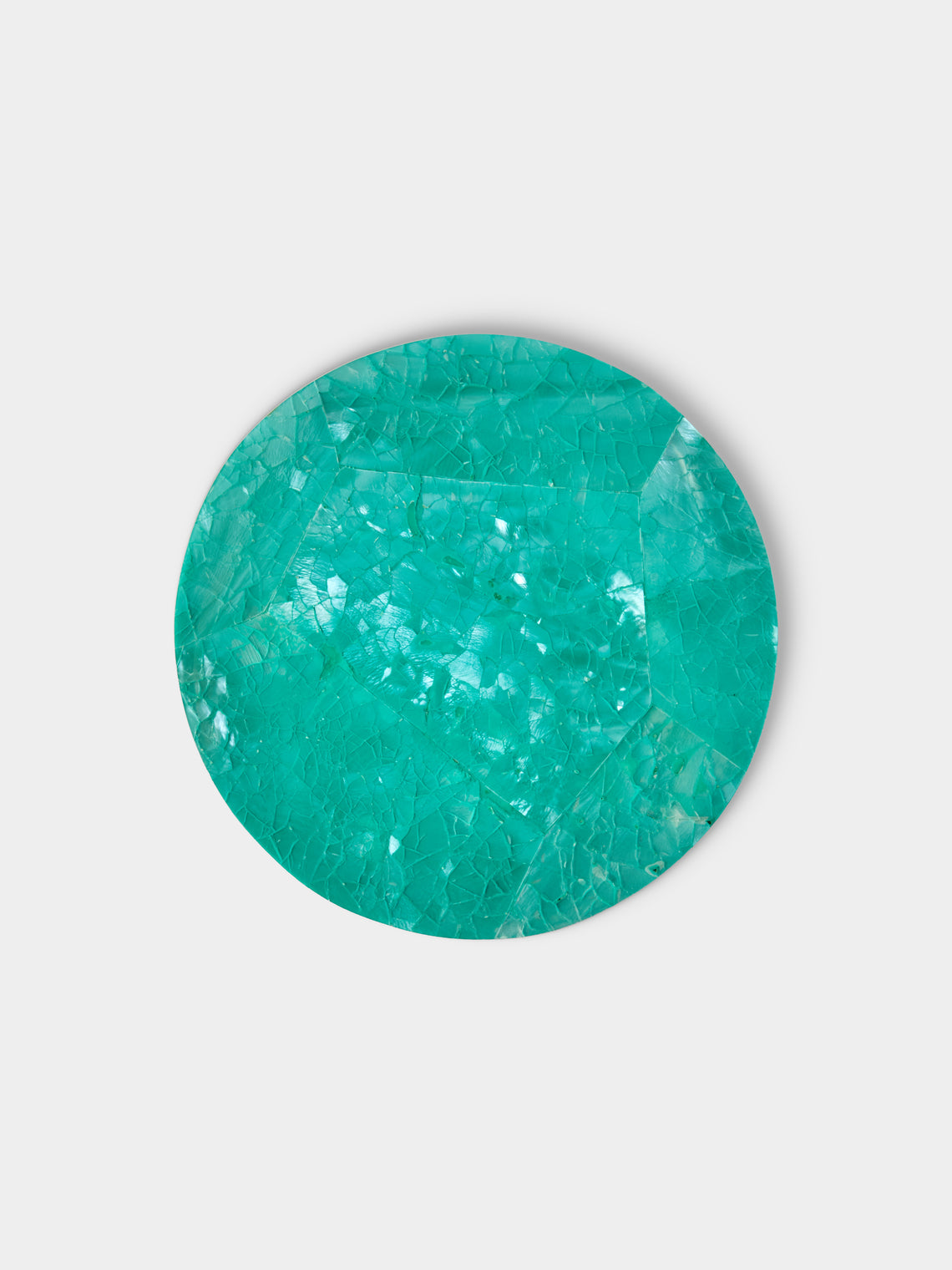 Objet Luxe - Mother-of-Pearl Coasters (Set of 6) - Blue - ABASK