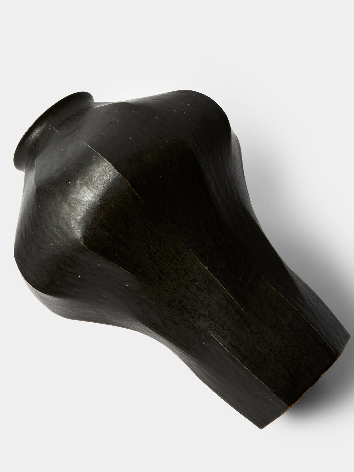 Lee Song-am - Black Clay Vase (13.5in/35cm) - Black - ABASK