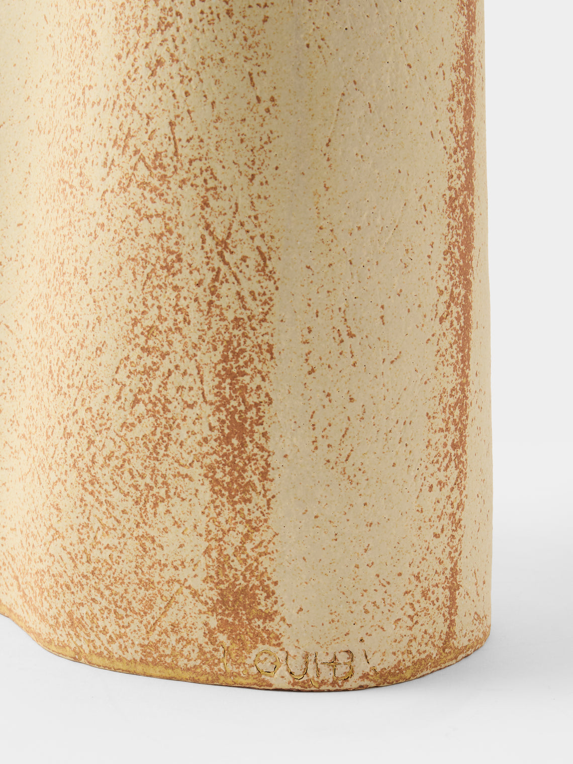 Linda Ouhbi - No. 4 Hand-Built Stoneware Vase (16in/41cm) - Beige - ABASK