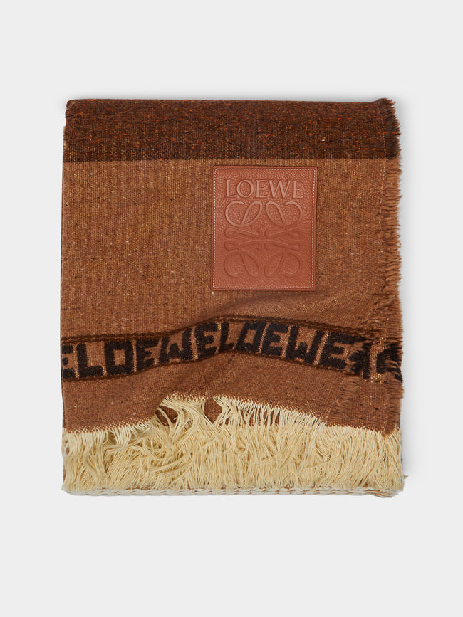 Loewe Home - Wool and Linen Striped Blanket -  - ABASK - 