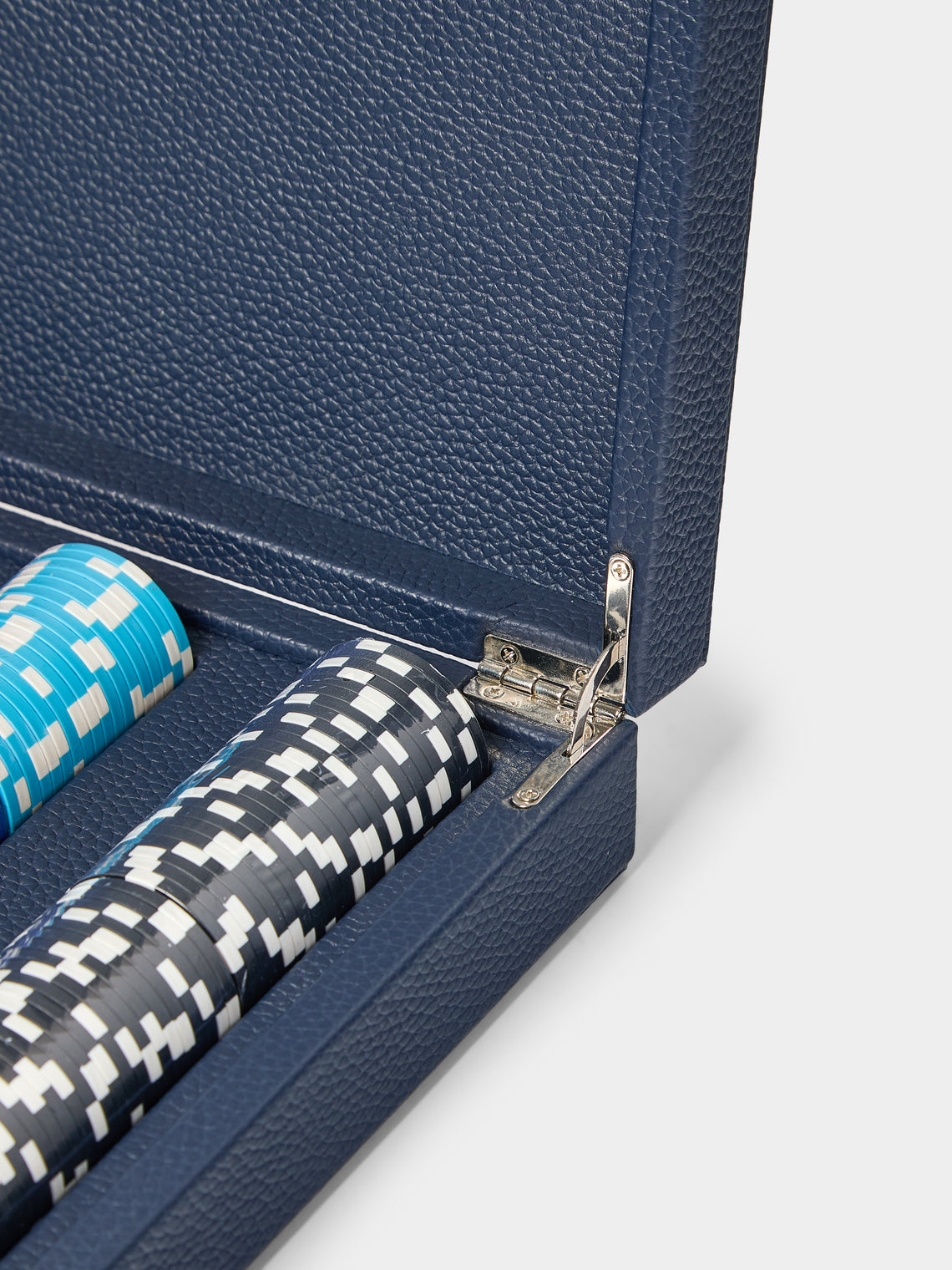 Belotier - Leather Poker Set - Navy - ABASK