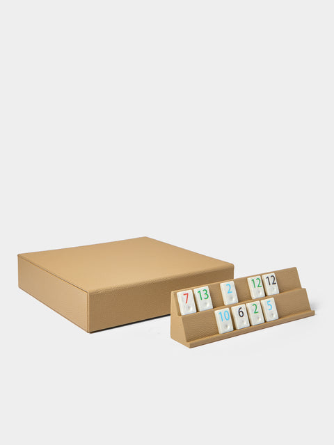 Belotier - Leather Rummikub Set - Beige - ABASK - 