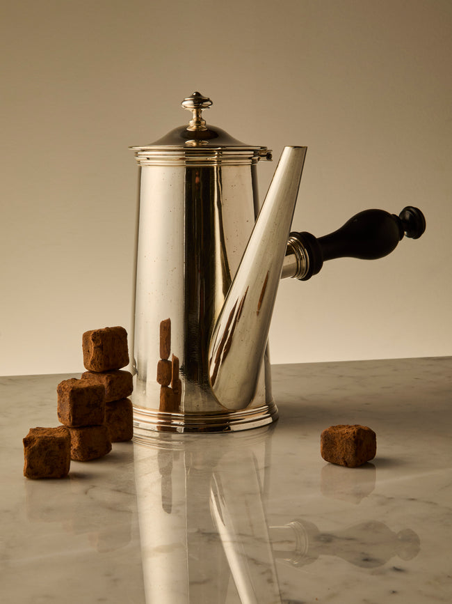 Antique and Vintage - 1950s Christofle Silver-Plated Chocolatiere - Silver - ABASK