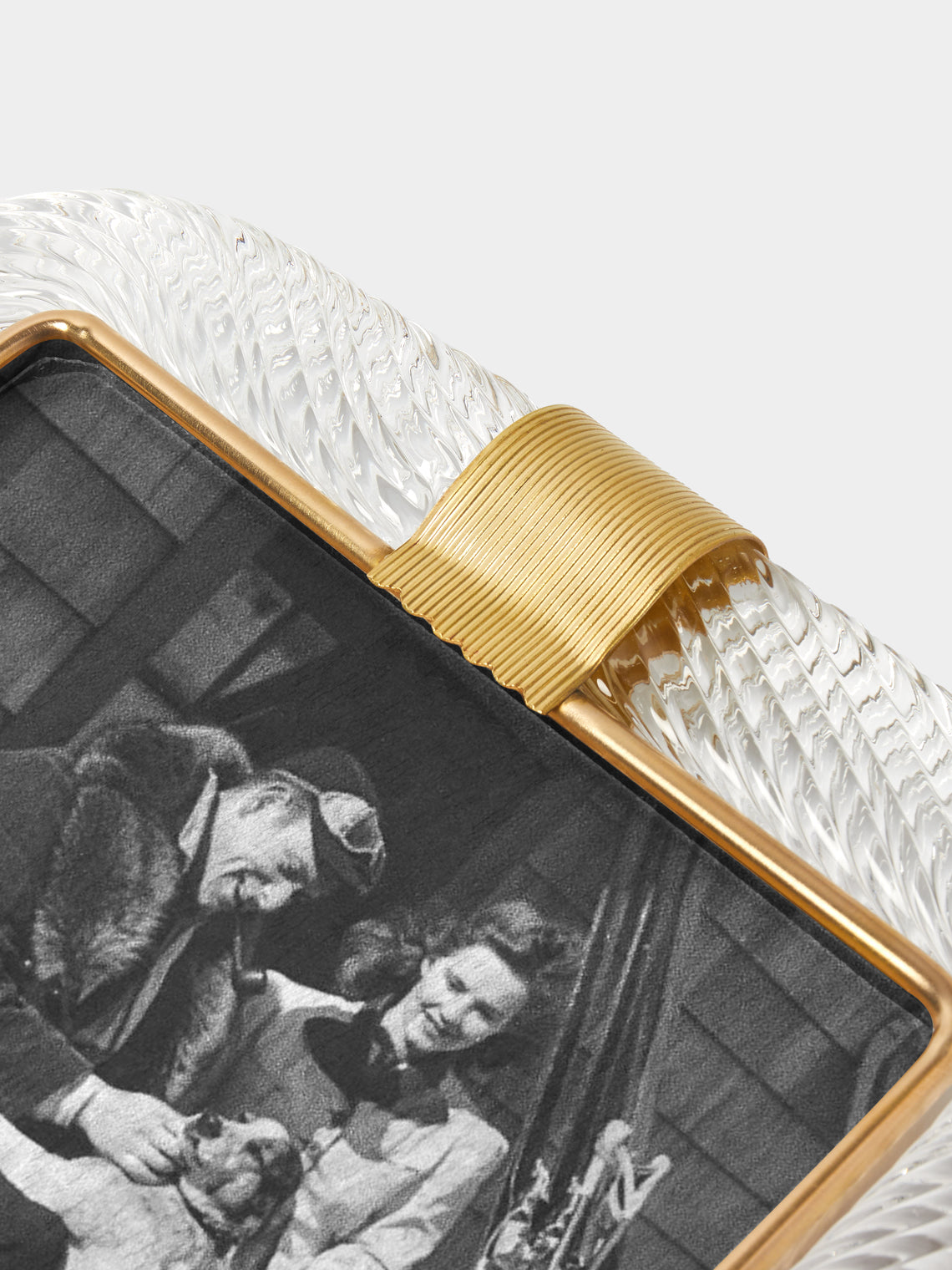 Antique and Vintage - 1960s Murano Glass Photo Frame - Clear - ABASK