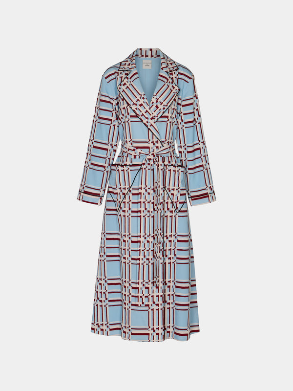 Emilia Wickstead - Georgette Painted-Grid Robe | Size: L -  - ABASK - 