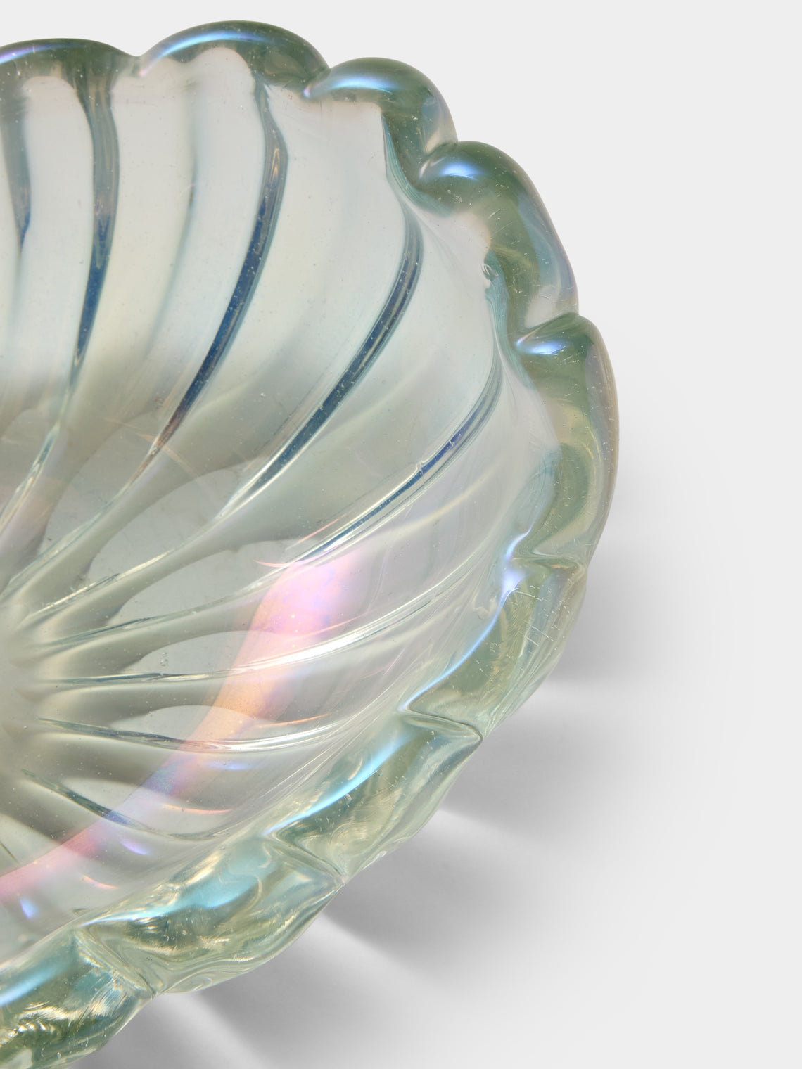 Antique and Vintage - 1950s Barovier Murano Glass Bowl - Clear - ABASK