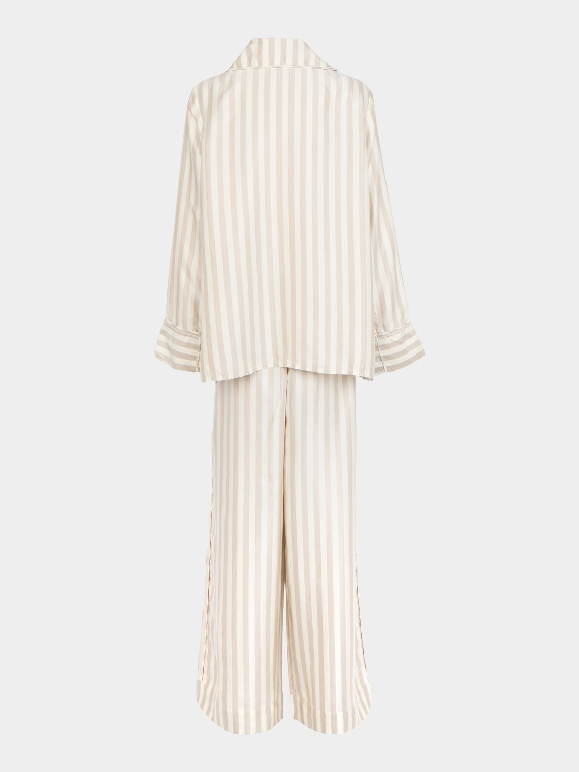 Thierry Colson - The Albertine Silk Pajama Set - Beige - ABASK