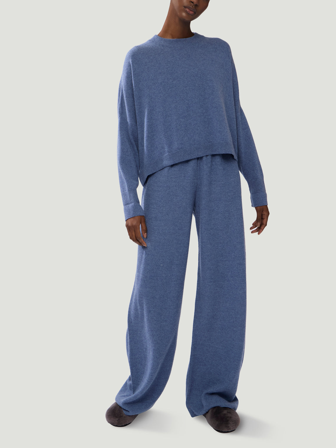 Dusan - Knitted Trousers - Blue - ABASK