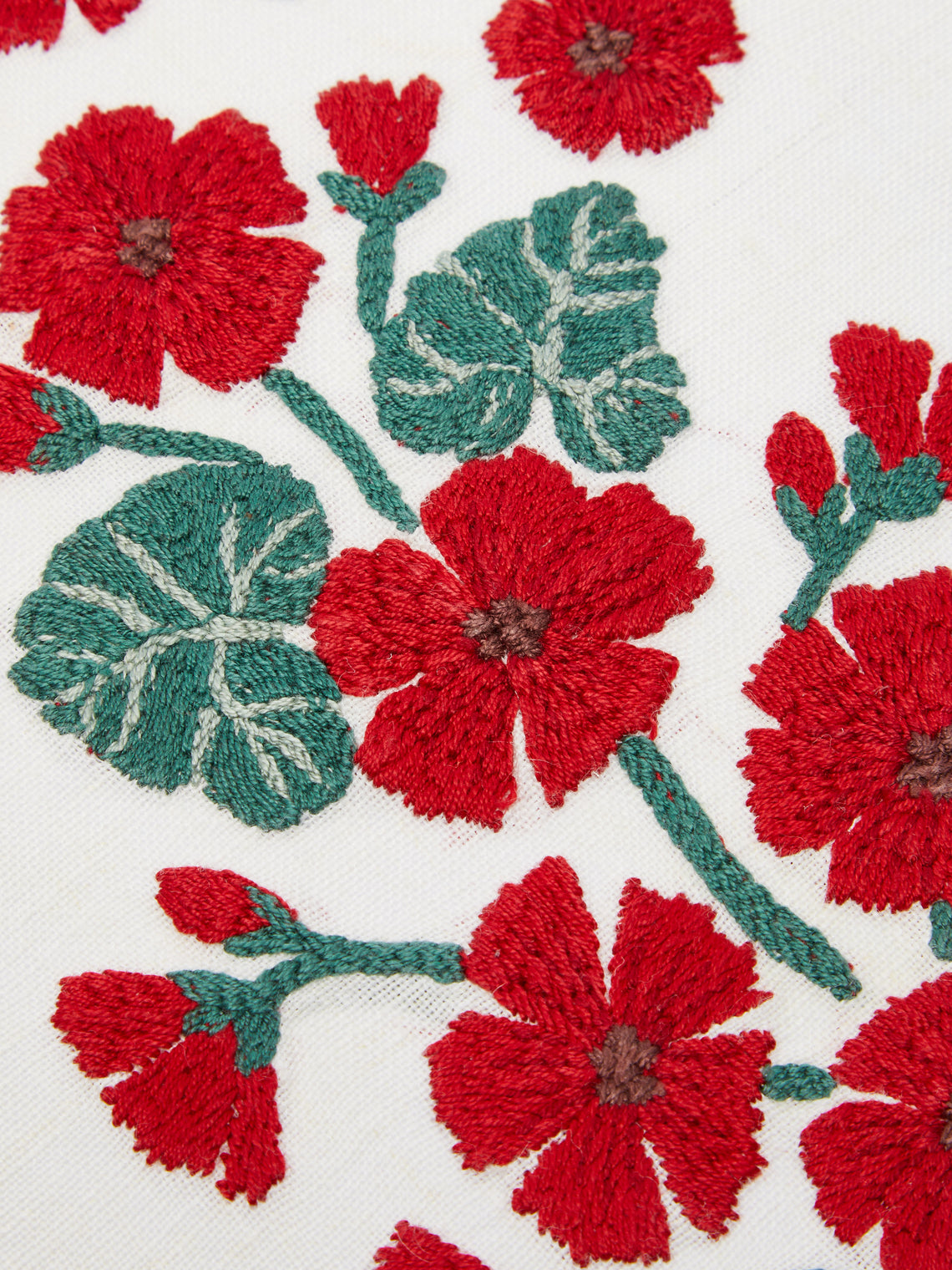 Geranio Embroidered Linen Guest Book