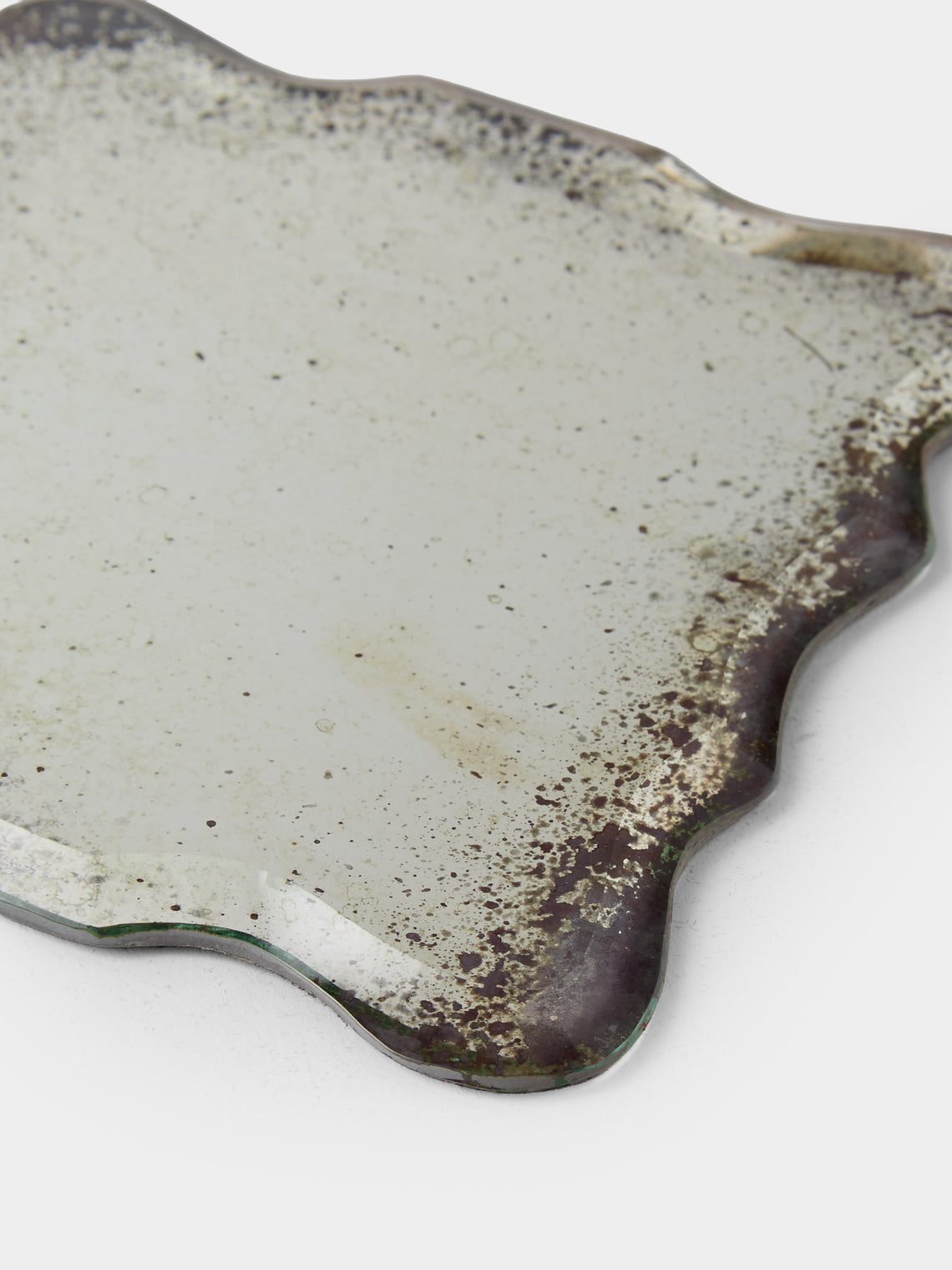 Borgo delle Tovaglie - Firenze Mirrored Glass Coasters (Set of 6) - Silver - ABASK