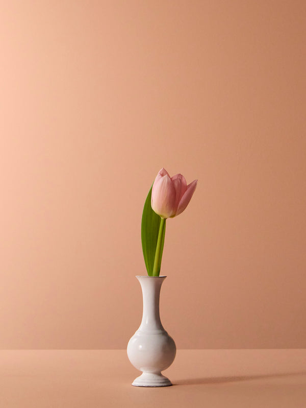 Astier de Villatte - Soliflore Hand-Glazed Ceramic Round Vase - White - ABASK