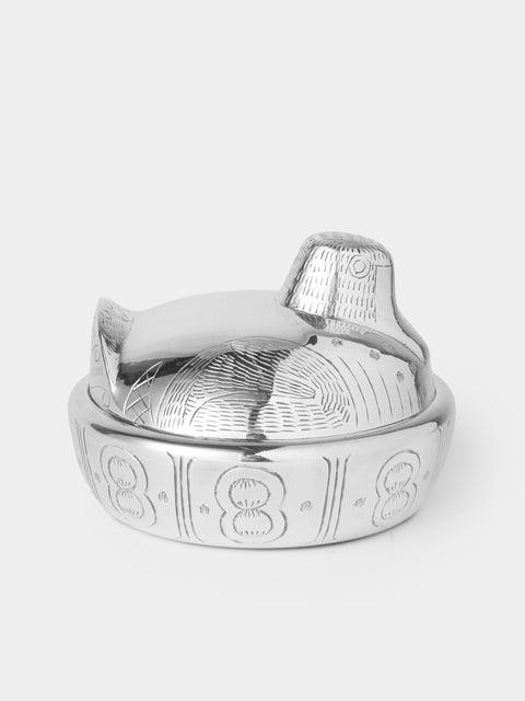 Antique and Vintage - 20th-Century Bird Silver-Plated Trinket Box - Silver - ABASK - 