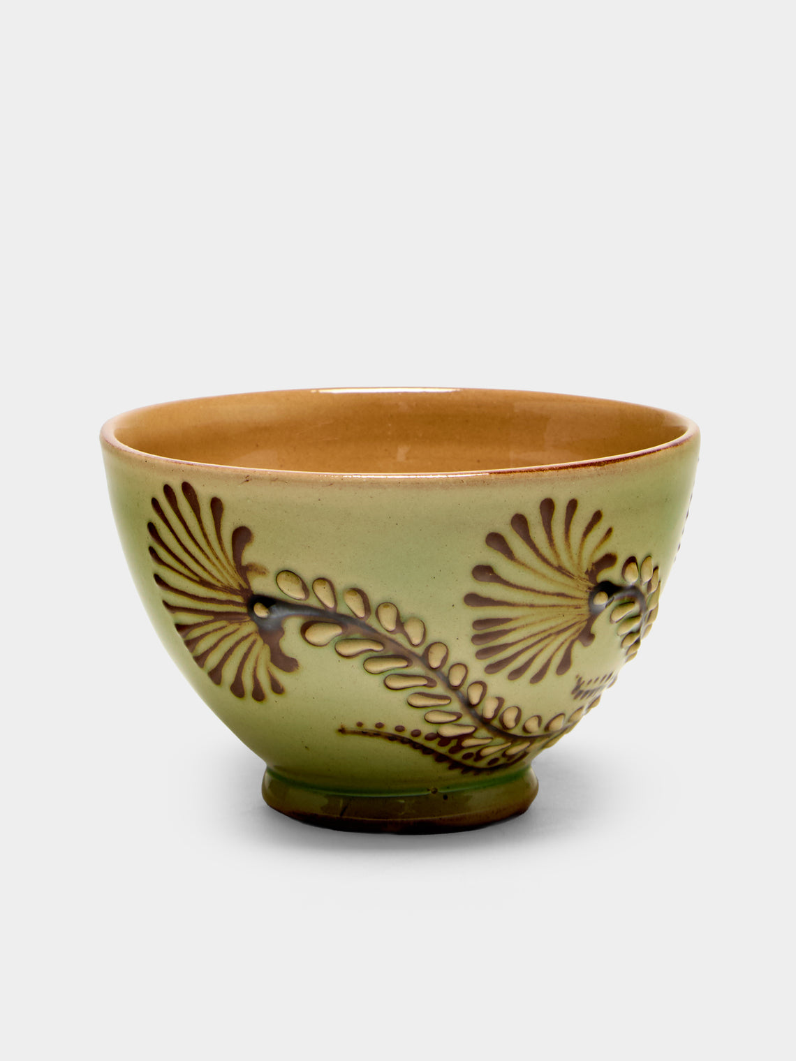 Poterie d’Évires - Flowers Hand-Painted Ceramic Petite Bowls (Set of 6) - Green - ABASK