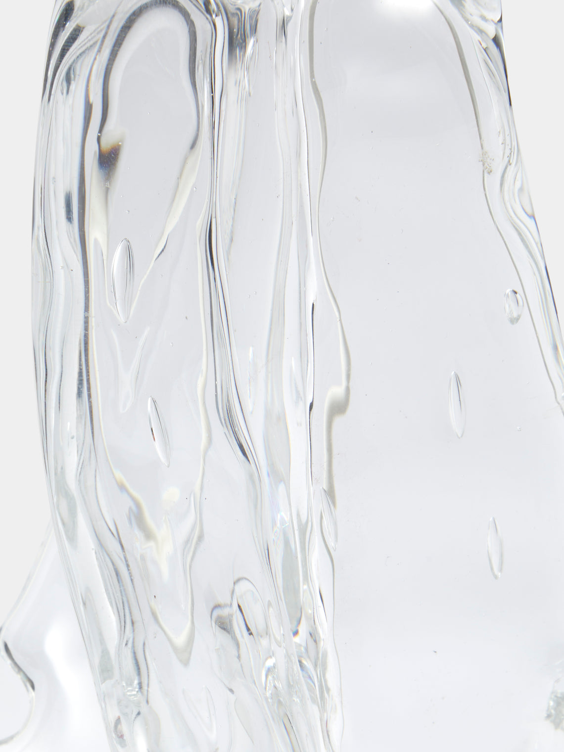 Antique and Vintage - Mid-Century Murano Glass Table Lamp - Clear - ABASK