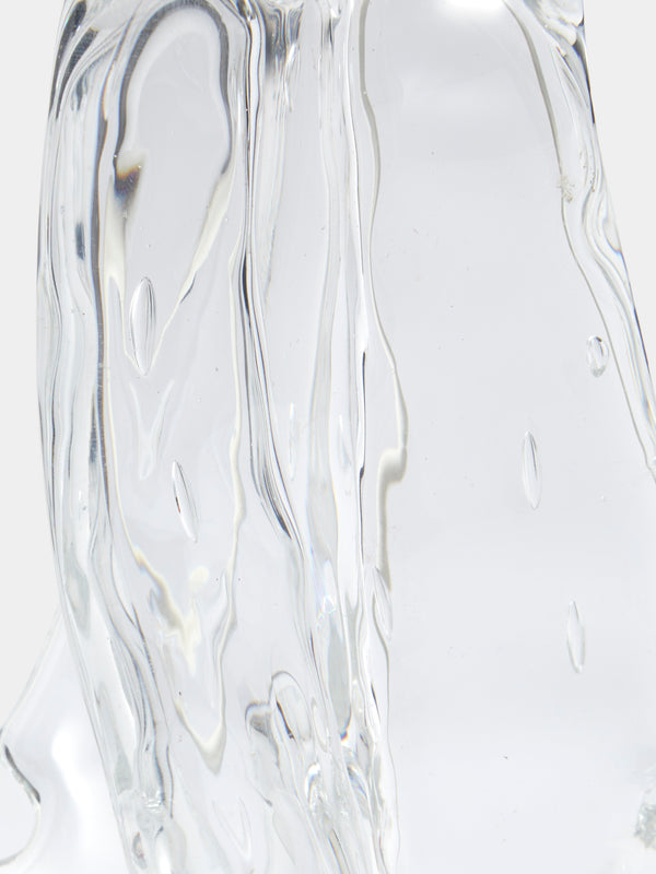 Antique and Vintage - Mid-Century Murano Glass Table Lamp - Clear - ABASK