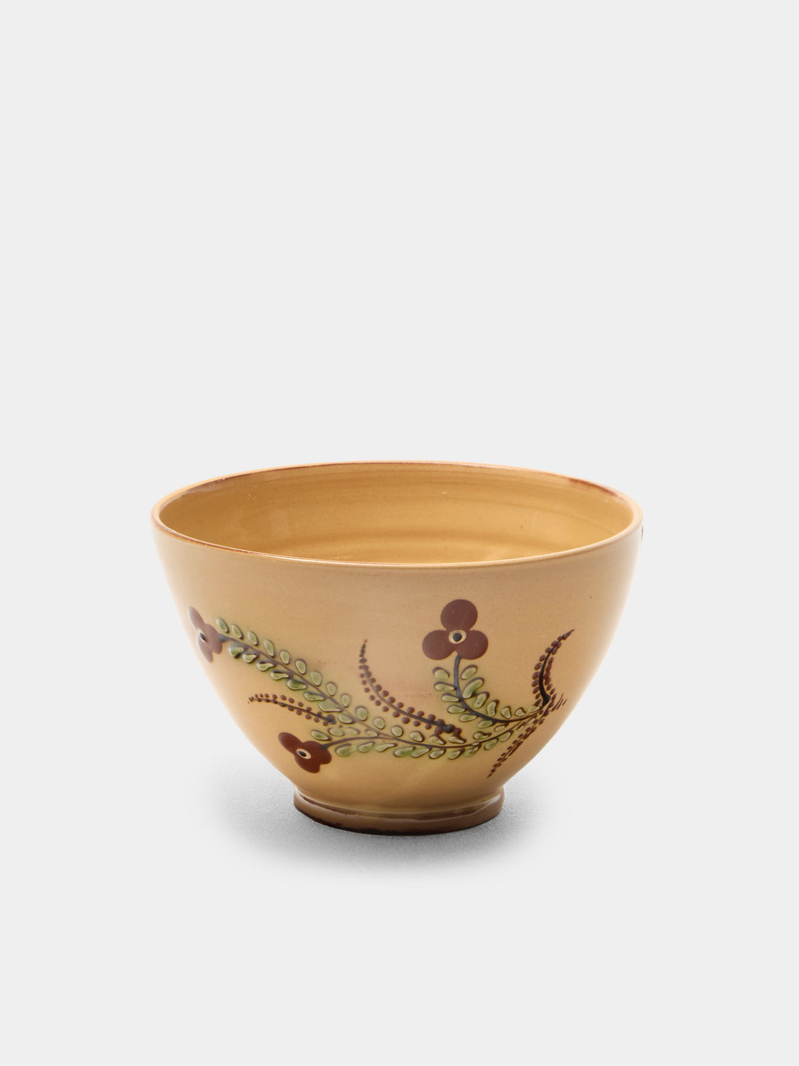 Poterie d’Évires - Flowers Hand-Painted Ceramic Bowls (Set of 6) - Cream - ABASK