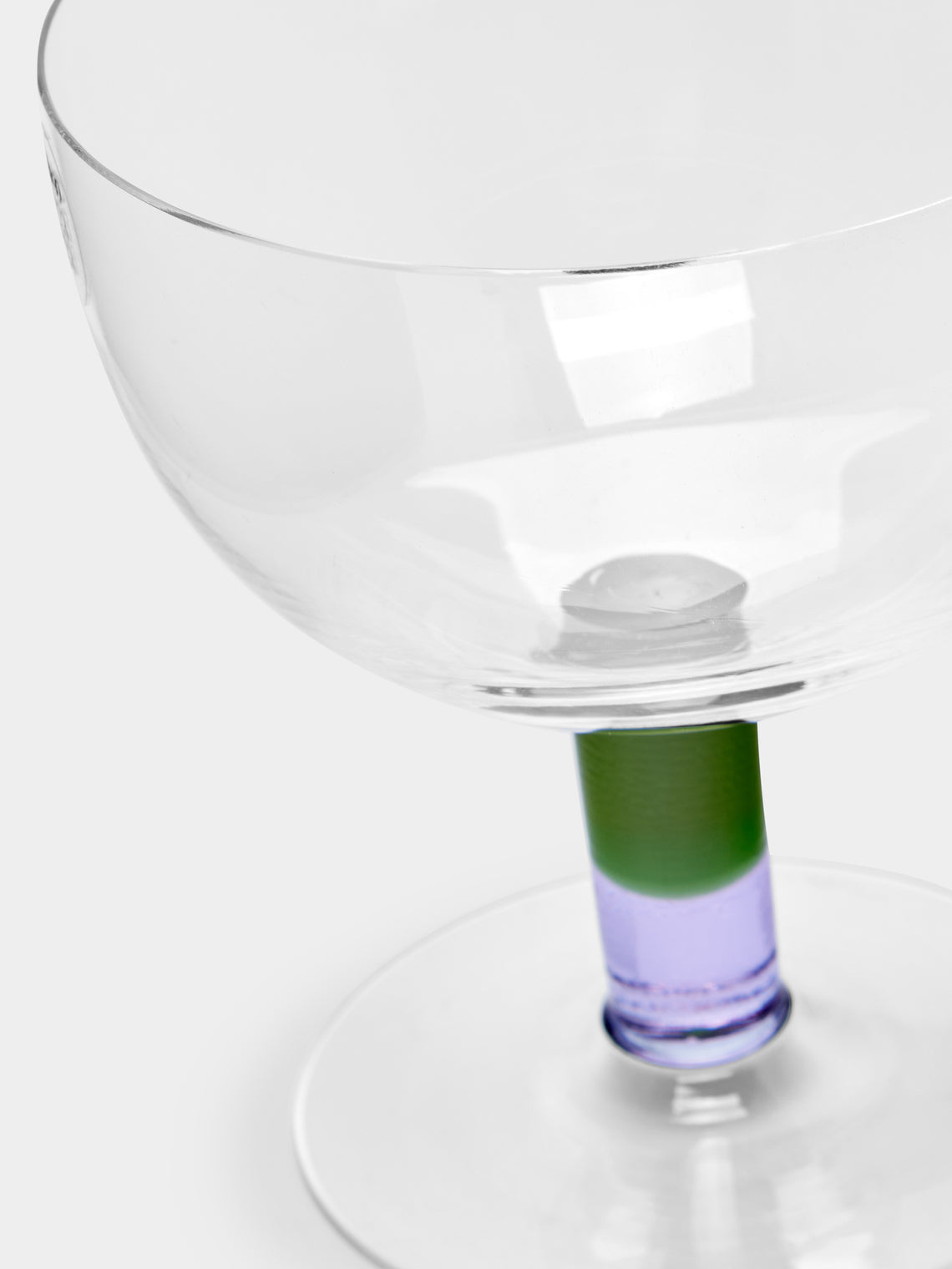 NasonMoretti - Archive Revival 1978 Hand-Blown Murano Glass Coupe Bowls (Set of 2) - Clear - ABASK