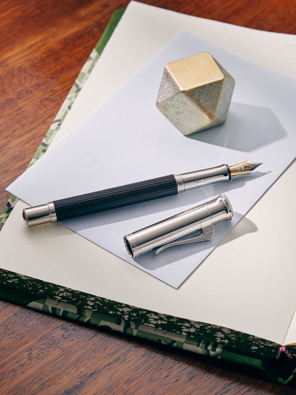 Graf von Faber-Castell - Grenadilla Platinum-Plated Wood Fountain Pen -  - ABASK