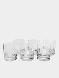 Artel - Sea Life Hand-Engraved Crystal Double Old Fashioned Glasses (Set of 6) -  - ABASK - 
