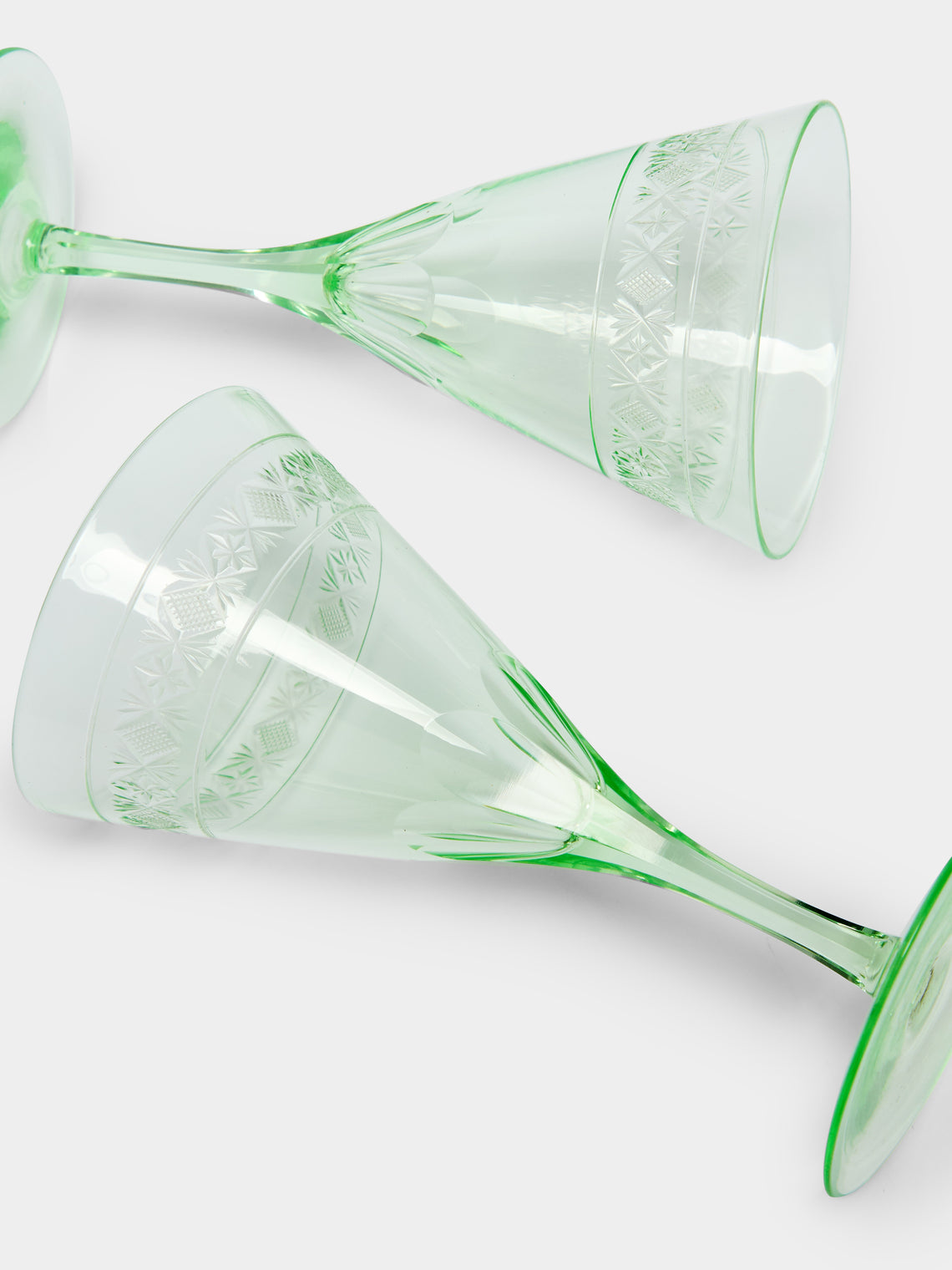 Antique and Vintage - 1900s Edwardian Cut Crystal Liqueur Glasses (Set of 6) -  - ABASK