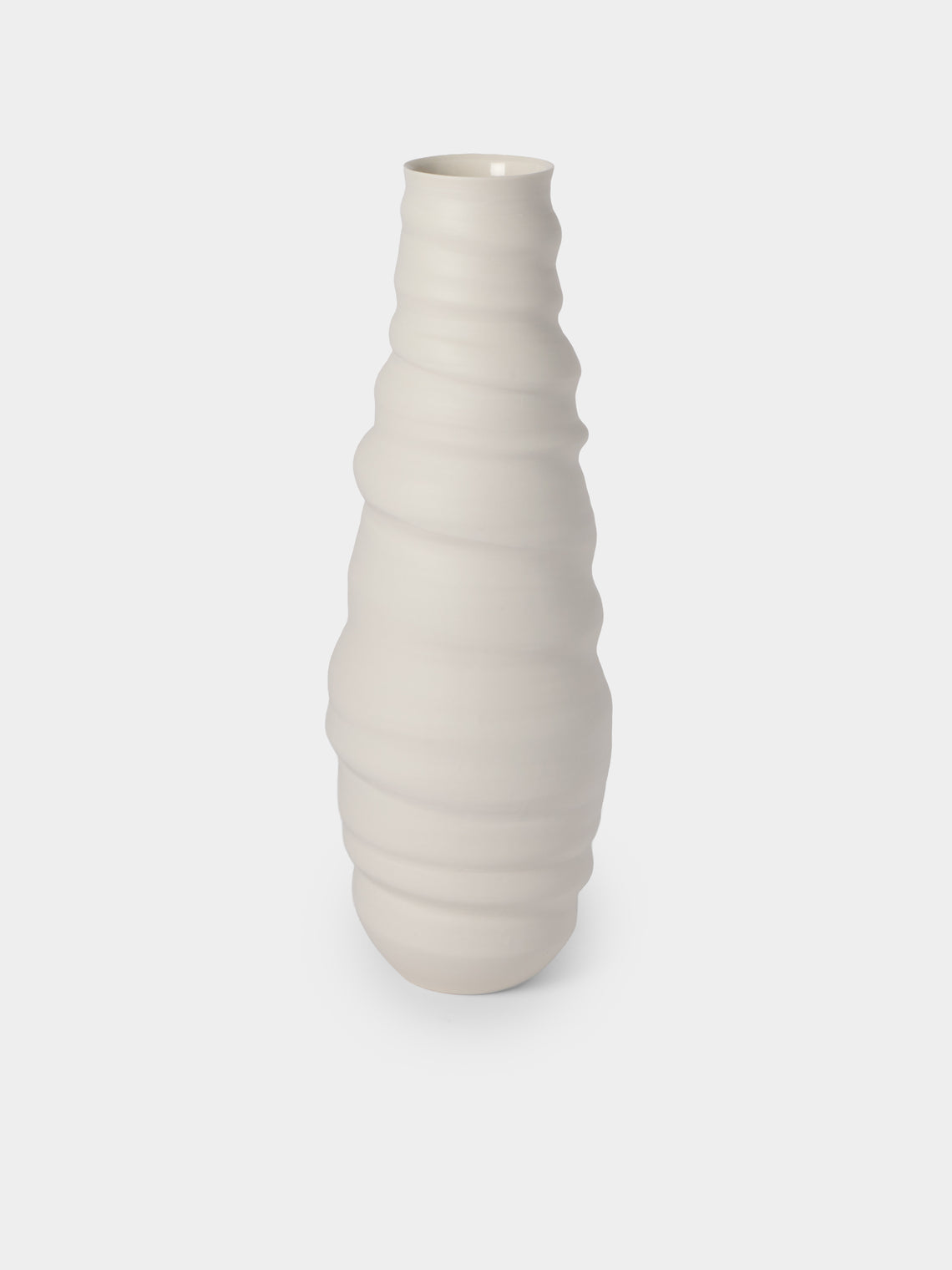 Johanne Coker - No. 7 Hand-Thrown Porcelain Vase (17.5in/45cm) - White - ABASK - 