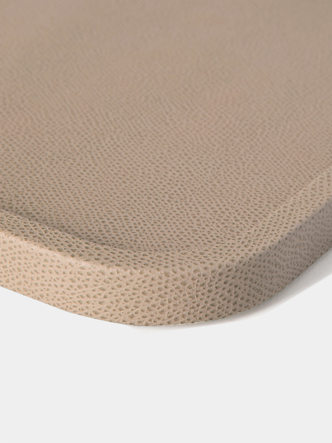 Giobagnara - Arcobaleno Leather Tray (12.5in/31.5cm) - Beige - ABASK