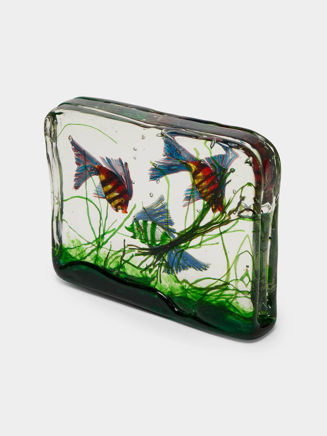 Antique and Vintage - 1950 Gino Cenedese Barbini Aquarium Sculpture - Clear - ABASK