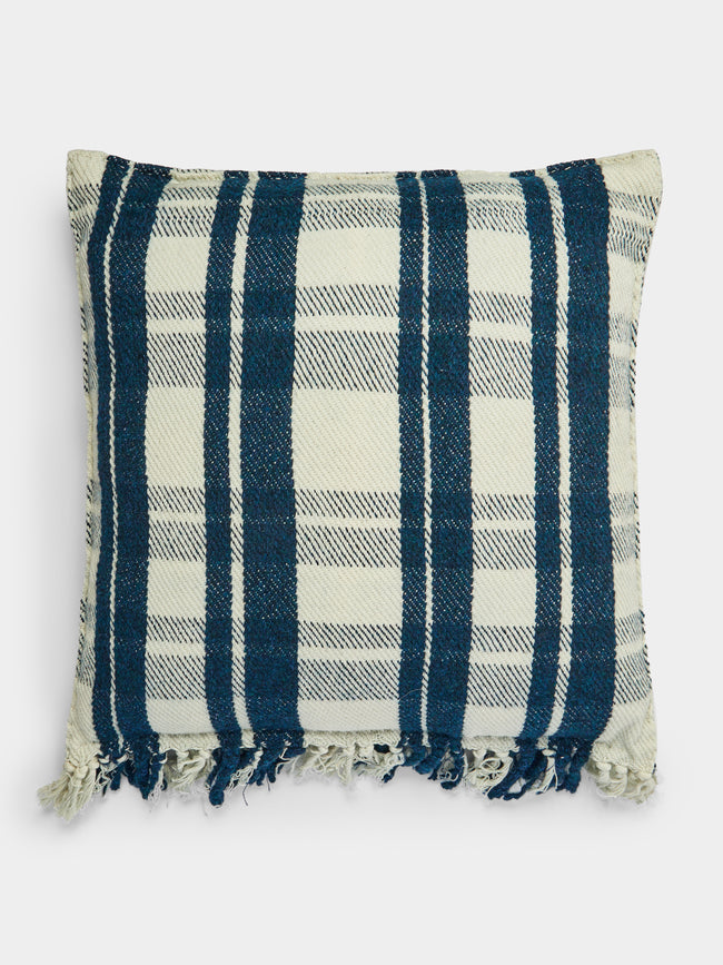 Hollie Ward - Maggie Shetland Wool Check Cushion -  - ABASK - 
