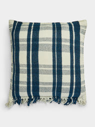 Hollie Ward - Maggie Handwoven Shetland Wool Check Cushion -  - ABASK - 
