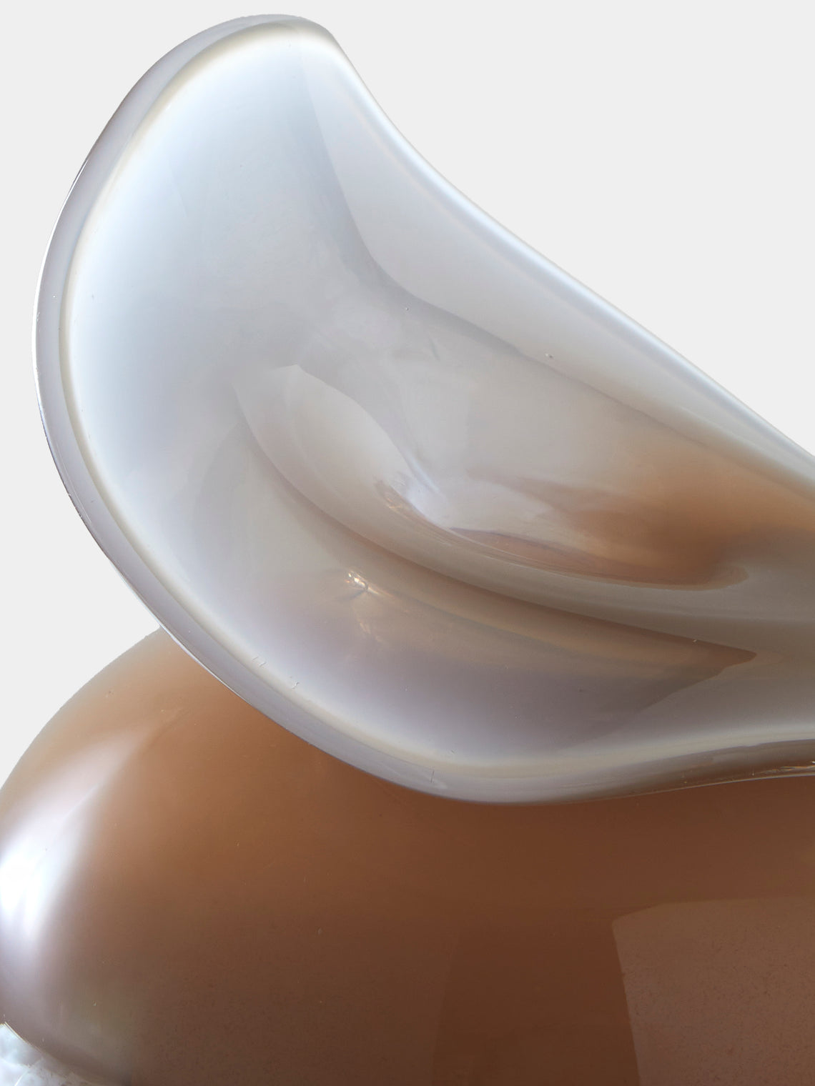Oog Objects - 15 Hand-Blown Glass Vase (8.5in/22cm) - Brown - ABASK