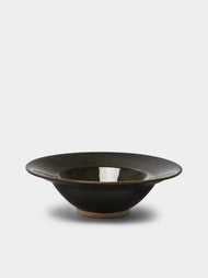 Mervyn Gers Ceramics - Hand-Glazed Ceramic Large Bowls (Set of 6) - Black - ABASK - 
