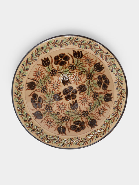 Poterie d’Évires - Flowers Hand-Painted Ceramic Large Serving Bowl -  - ABASK